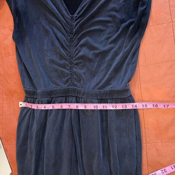 Express Black V-Neck Ruched Front Elastic Waistband Women's Jumpsuit Size S - Picture 8 of 10